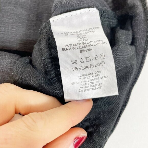 Free People Shark Bite Skinny Jeans Womens 29 Black Mid Rise Distressed Denim - Picture 5 of 10